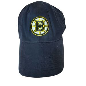 Boston Bruins NHL Hat Cap Black Yellow Logo Vintage Drew Pearson Licensed